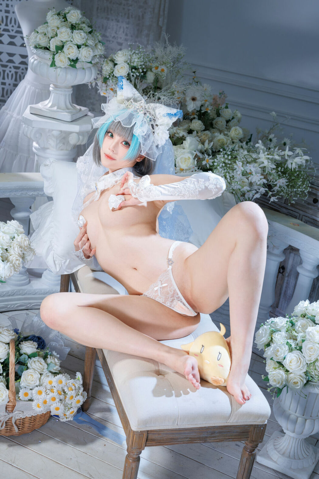 Coser@蜜汁猫裘 – 碧蓝航线 柴郡 花嫁 Part01 (68P – 2V)