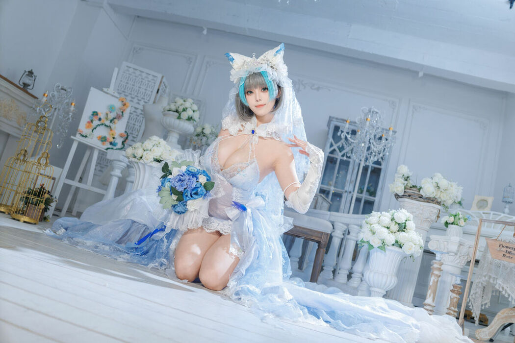 Coser@蜜汁猫裘 – 碧蓝航线 柴郡 花嫁 Part01 (68P – 2V)