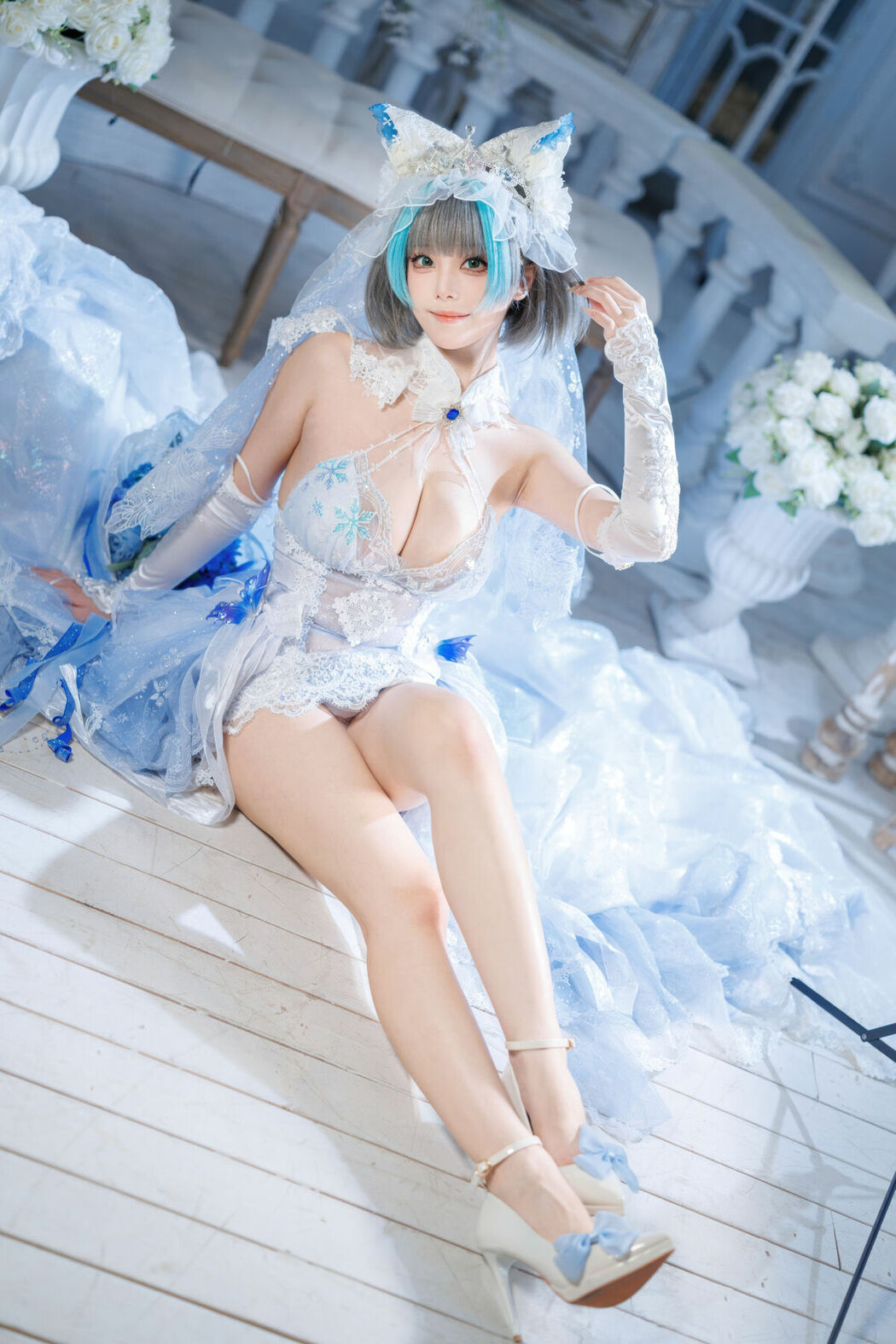 Coser@蜜汁猫裘 – 碧蓝航线 柴郡 花嫁 Part02 (68P)