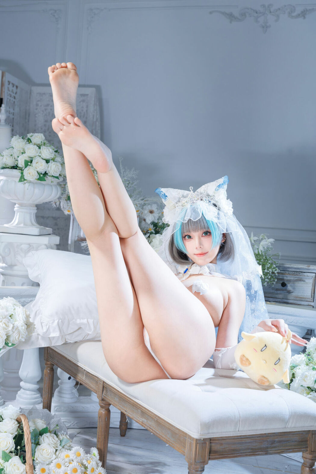 Coser@蜜汁猫裘 – 碧蓝航线 柴郡 花嫁 Part02 (68P)