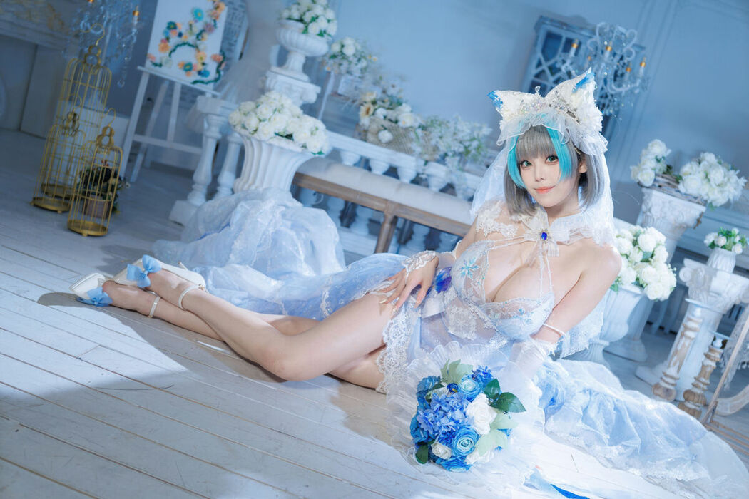 Coser@蜜汁猫裘 – 碧蓝航线 柴郡 花嫁 Part01 (68P – 2V)