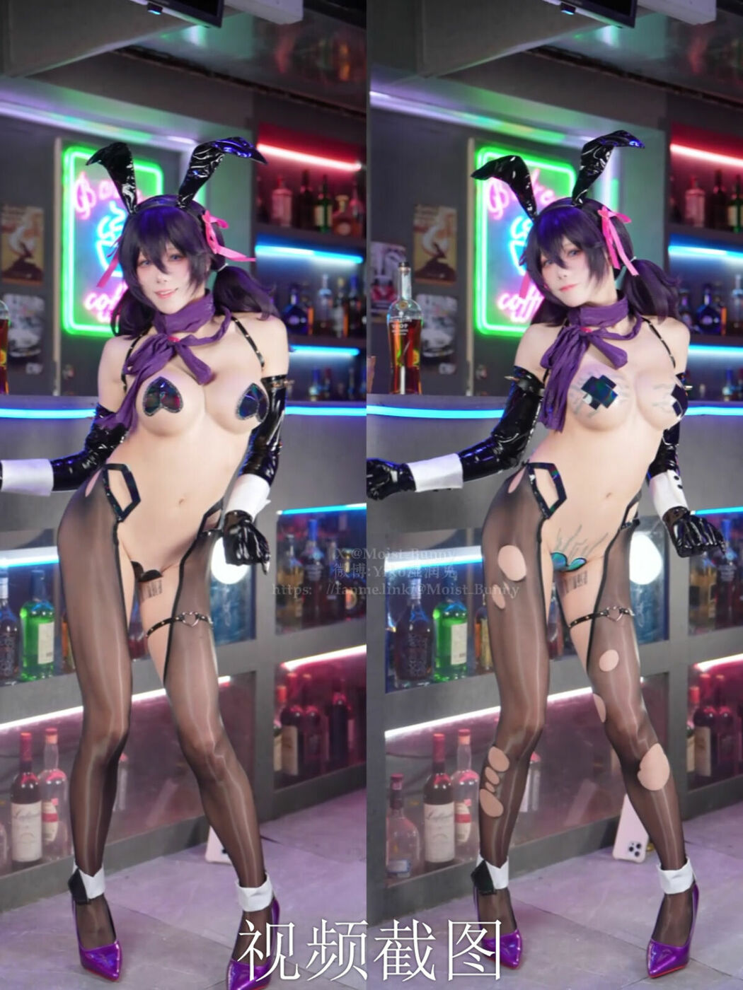 Coser@黏黏团子兔 – 12月作品 棕色尘埃 名人兔女郎罗安 Part02 (52P)