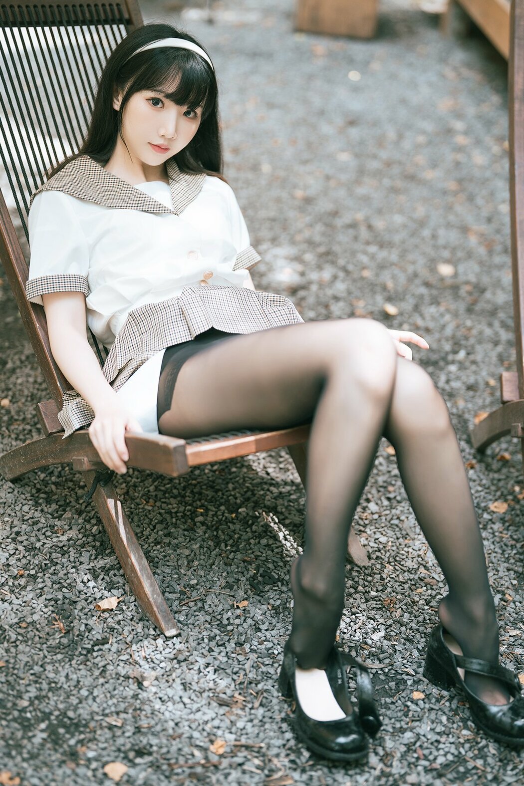 Coser@面饼仙儿 – 黑丝露营JK (40P) Cover Photo