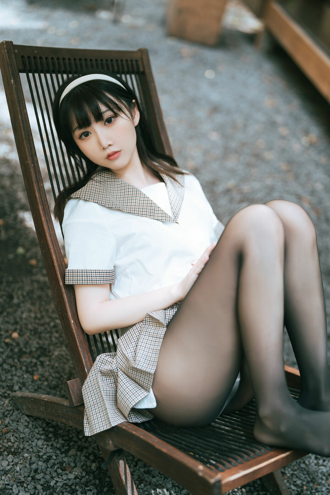 Coser@面饼仙儿 – 黑丝露营JK (40P)