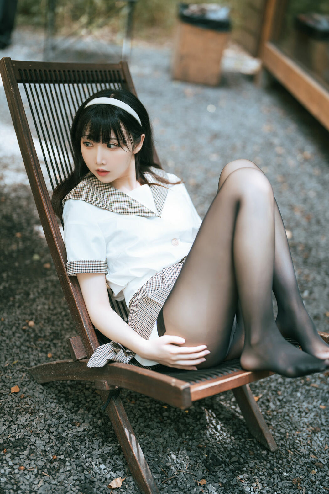 Coser@面饼仙儿 – 黑丝露营JK (40P)