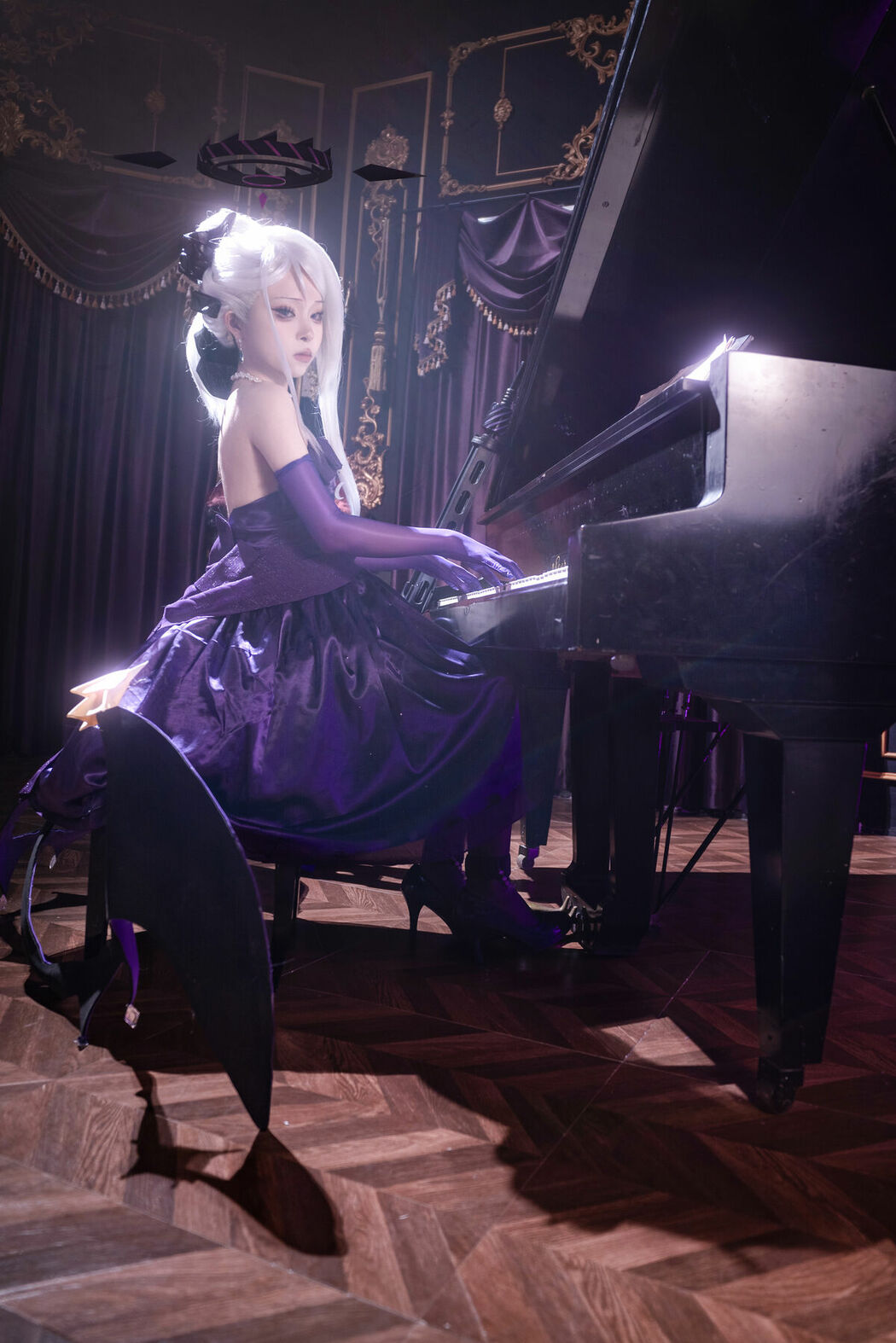 Coser@矢量鱼 – 蔚蓝档案 空崎日奈连衣裙 (35P)