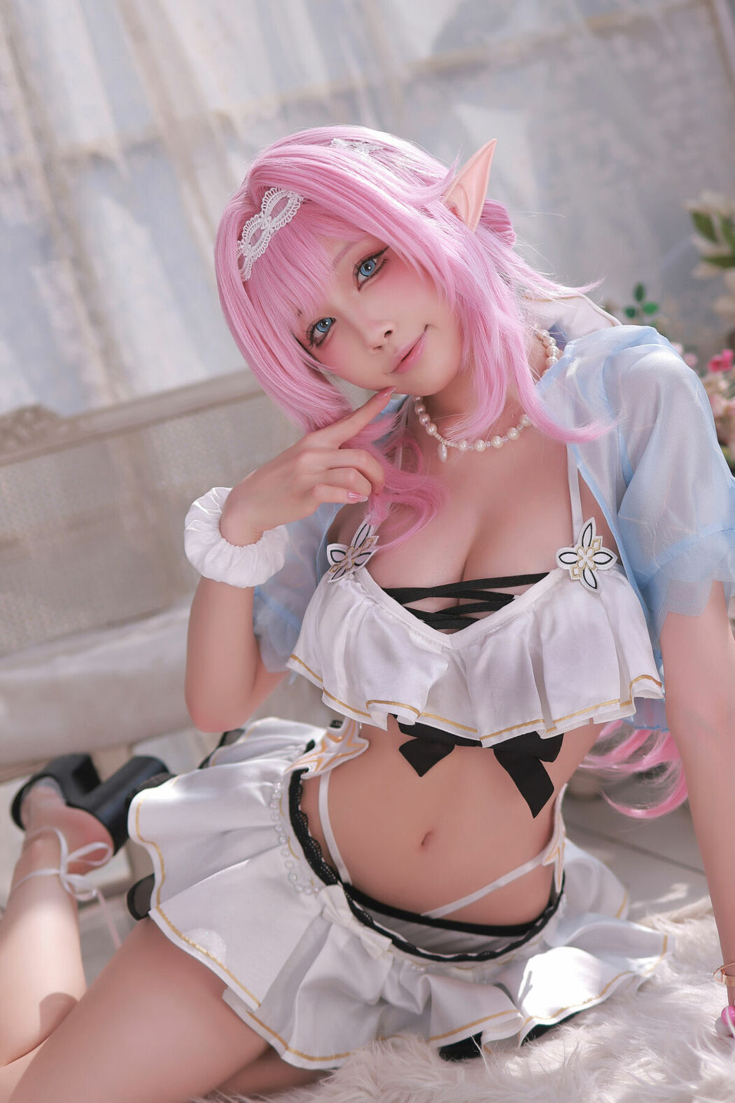 Coser@水淼Aqua – T2 Elysia Swimsuit Honkai Imapct3 (53P)