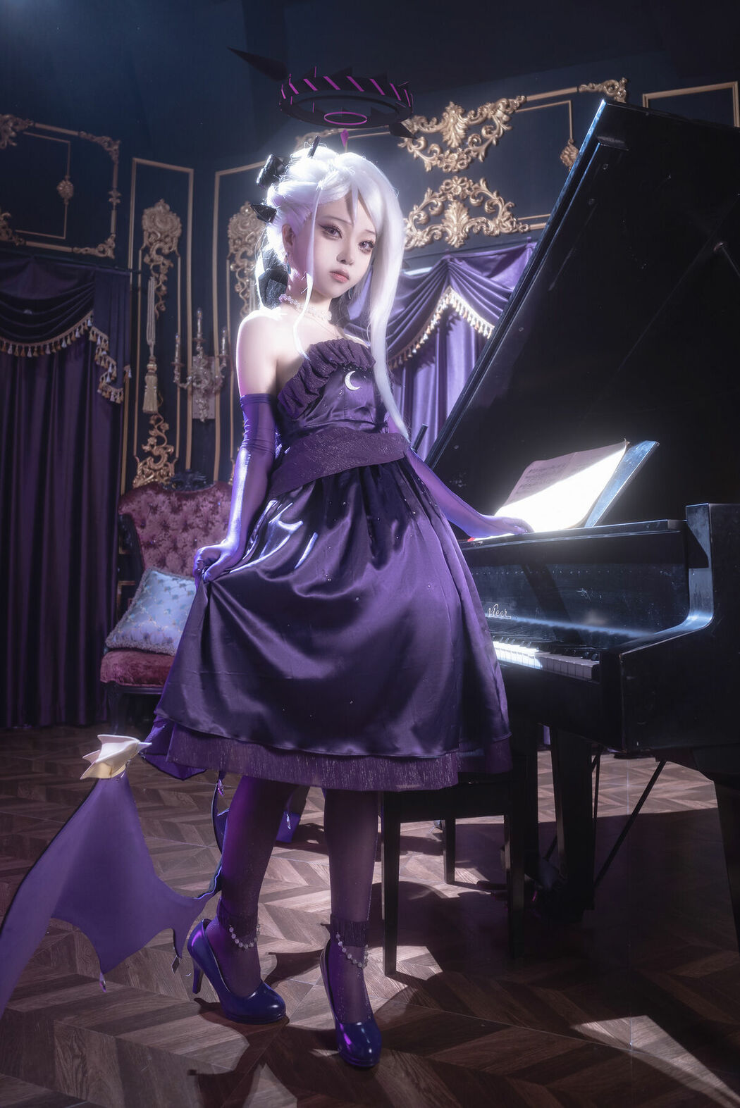 Coser@矢量鱼 – 蔚蓝档案 空崎日奈连衣裙 (35P)