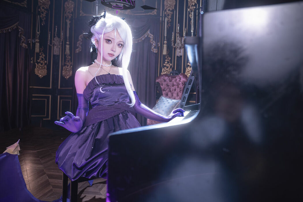 Coser@矢量鱼 – 蔚蓝档案 空崎日奈连衣裙 (35P)