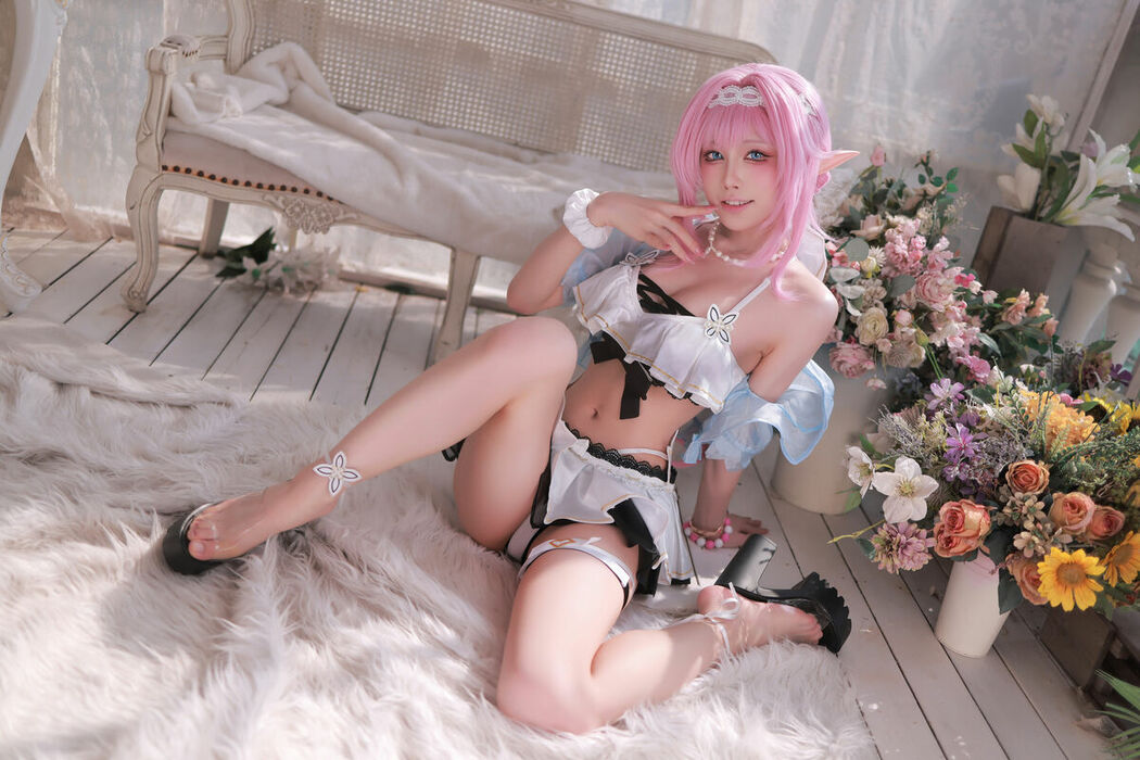 Coser@水淼Aqua – T2 Elysia Swimsuit Honkai Imapct3 (53P)