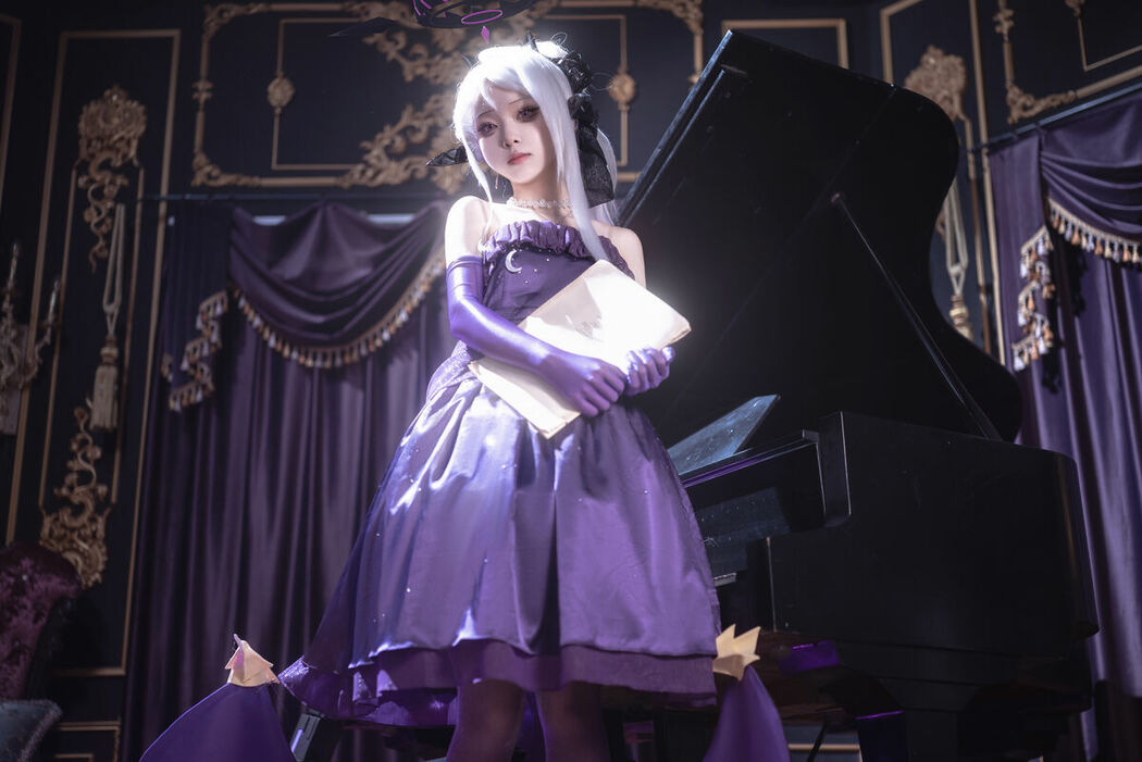 Coser@矢量鱼 – 蔚蓝档案 空崎日奈连衣裙 (35P)