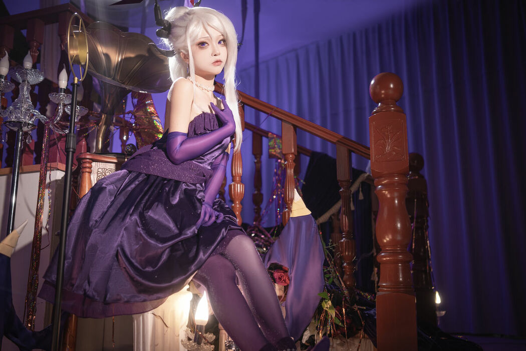 Coser@矢量鱼 – 蔚蓝档案 空崎日奈连衣裙 (35P)