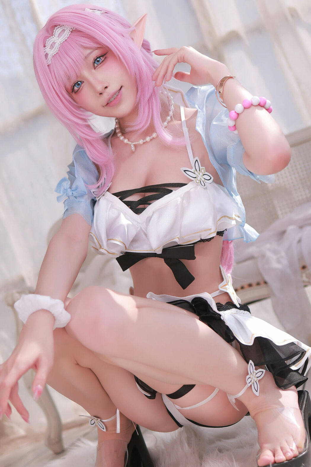 Coser@水淼Aqua – T2 Elysia Swimsuit Honkai Imapct3 (53P)