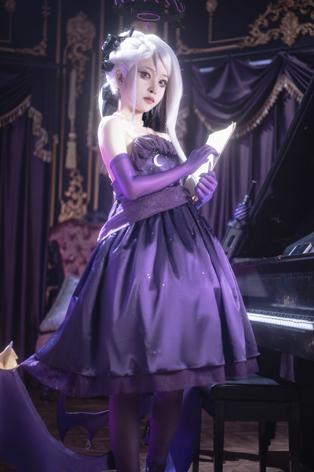 Coser@矢量鱼 – 蔚蓝档案 空崎日奈连衣裙 (35P)