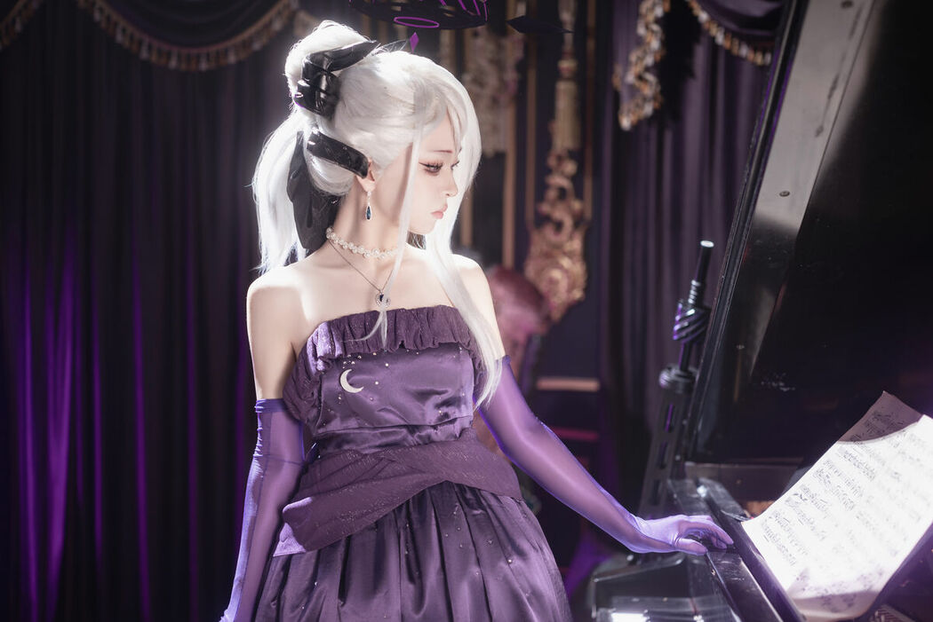 Coser@矢量鱼 – 蔚蓝档案 空崎日奈连衣裙 (35P)