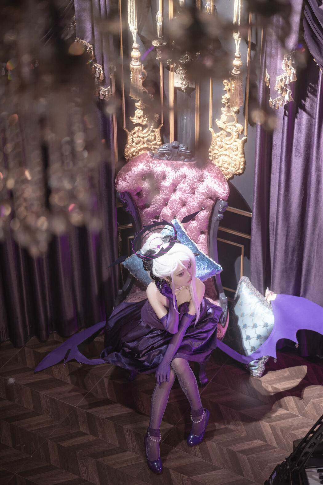 Coser@矢量鱼 – 蔚蓝档案 空崎日奈连衣裙 (35P)