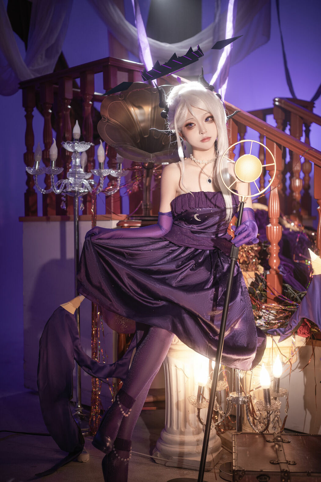 Coser@矢量鱼 – 蔚蓝档案 空崎日奈连衣裙 (35P)