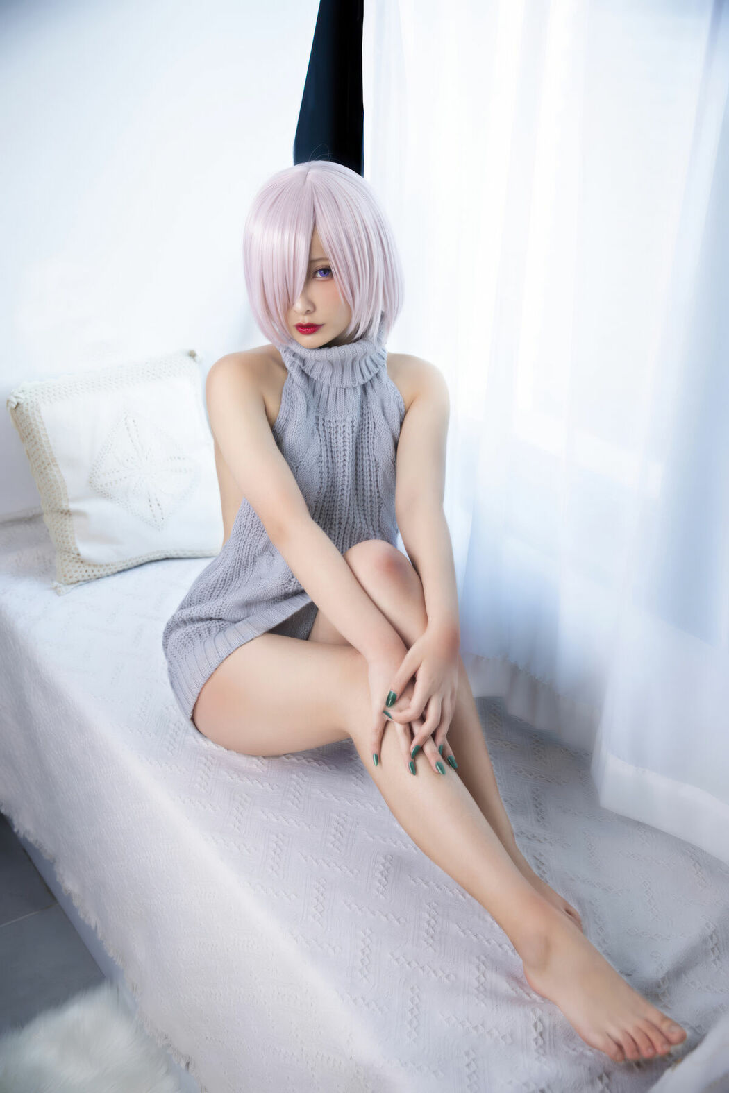 Coser@洛璃LoLiSAMA – 玛修露背毛衣 (24P)