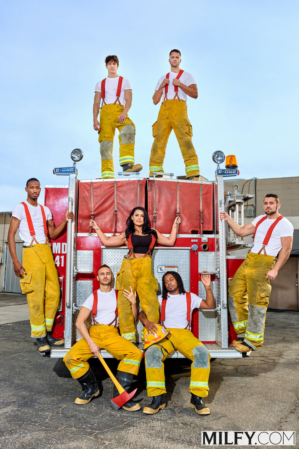 One Sexy MILF Eva Angelina Getting Fucked By Six Cocks