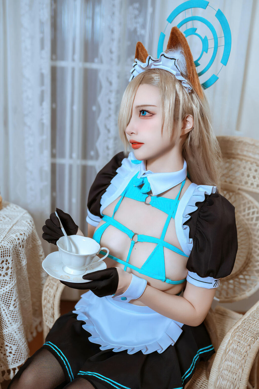 Coser@二佐Nisa – 蔚蓝档案 明日奈猫耳女仆 (40P)