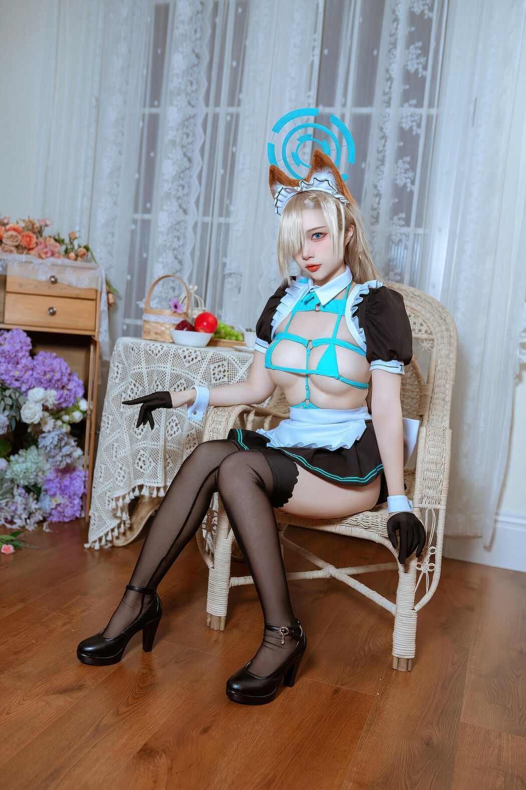 Coser@二佐Nisa – 蔚蓝档案 明日奈猫耳女仆 (40P)