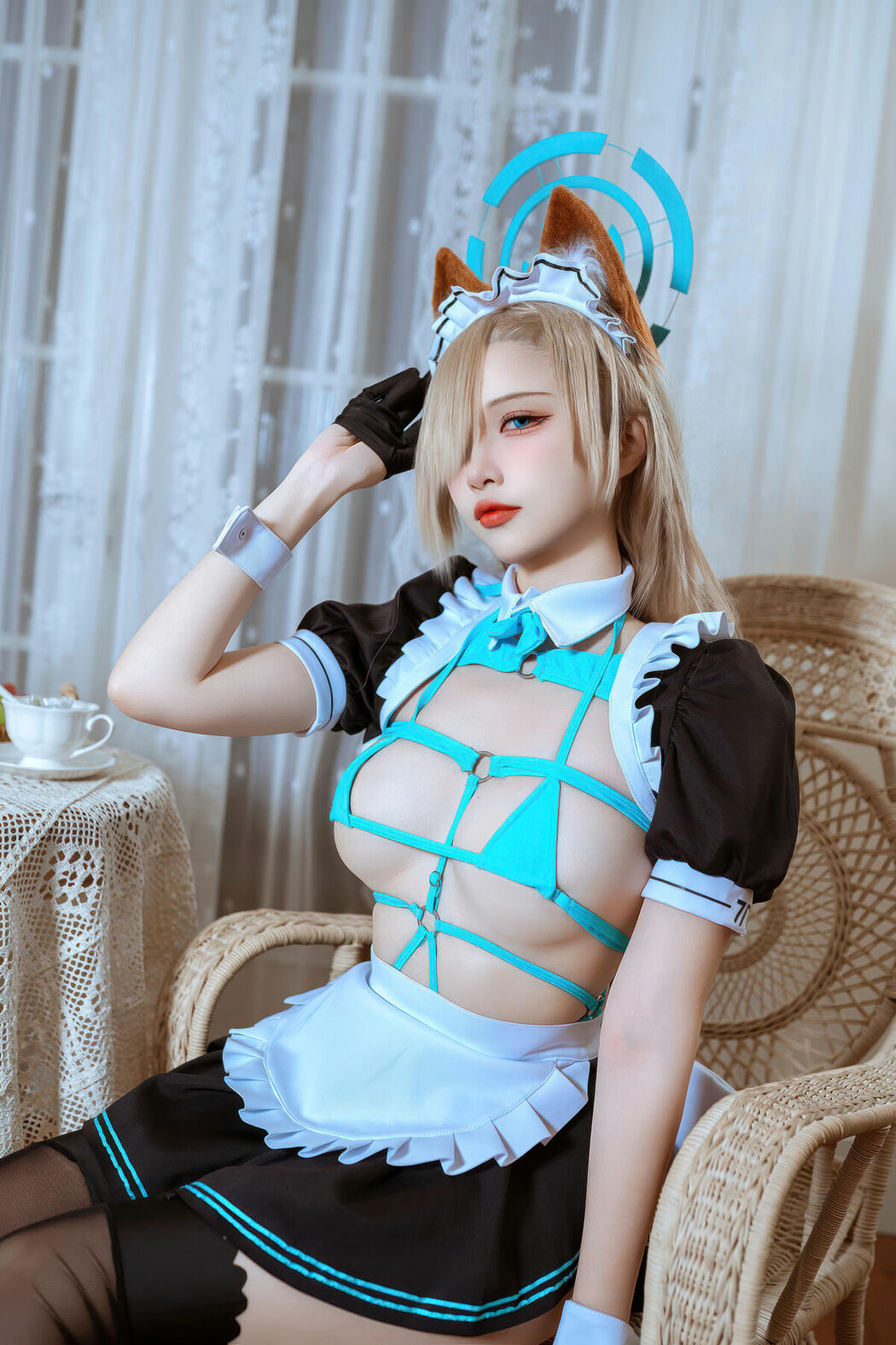 Coser@二佐Nisa – 蔚蓝档案 明日奈猫耳女仆 (40P)