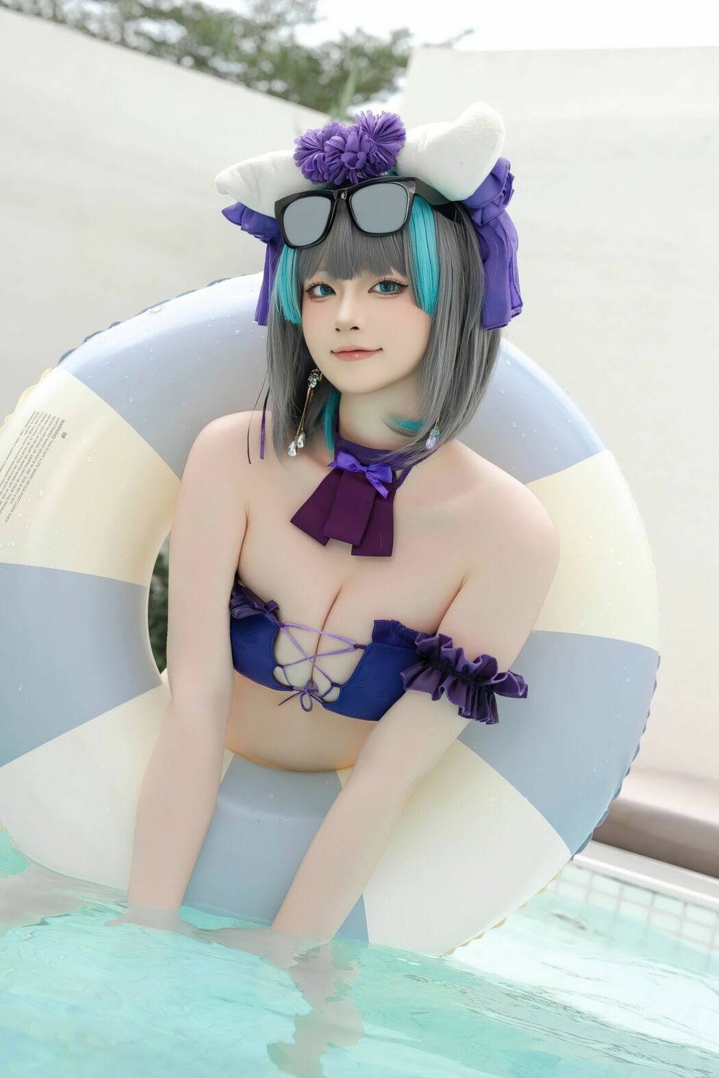 Coser@屿鱼 – 柴郡泳装 (30P)