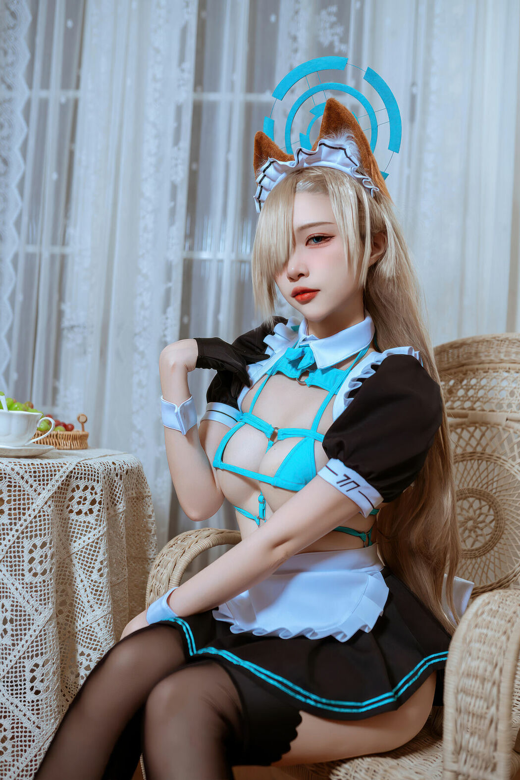 Coser@二佐Nisa – 蔚蓝档案 明日奈猫耳女仆 (40P)