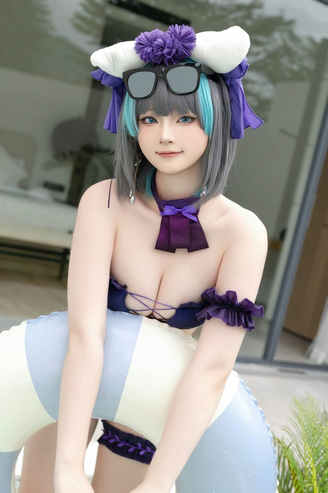 Coser@屿鱼 – 柴郡泳装 (30P)