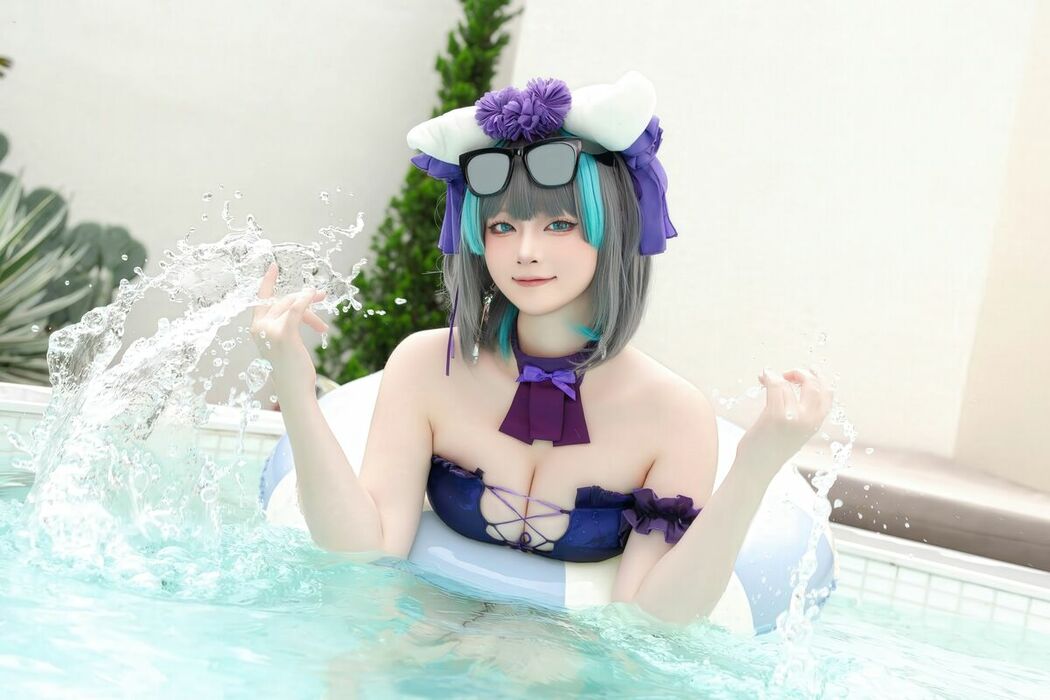 Coser@屿鱼 – 柴郡泳装 (30P)