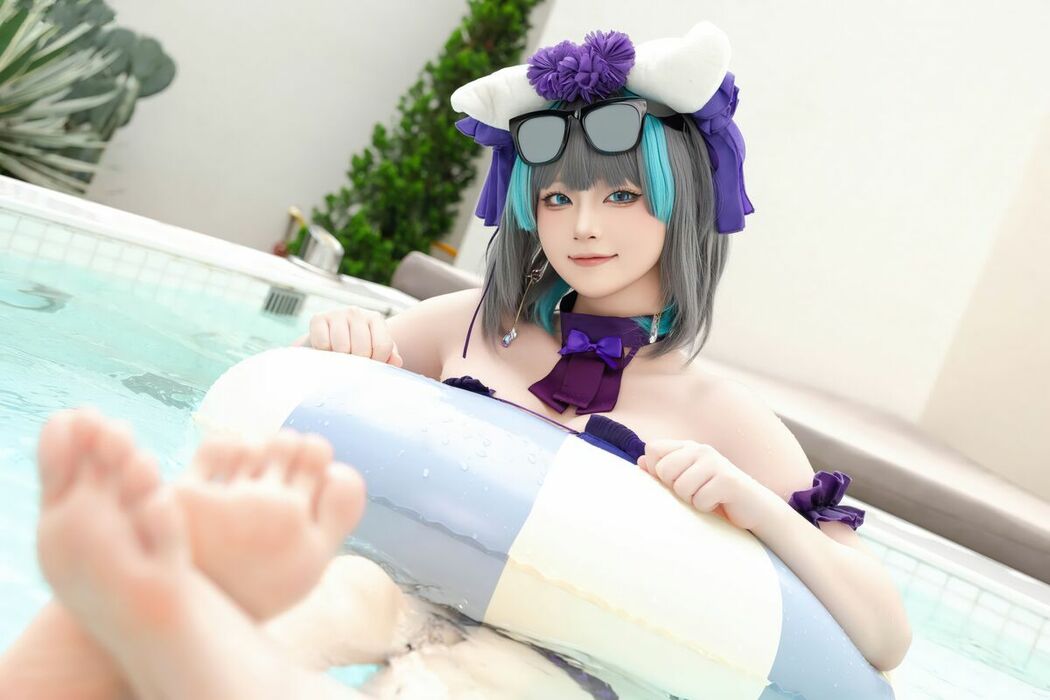 Coser@屿鱼 – 柴郡泳装 (30P)