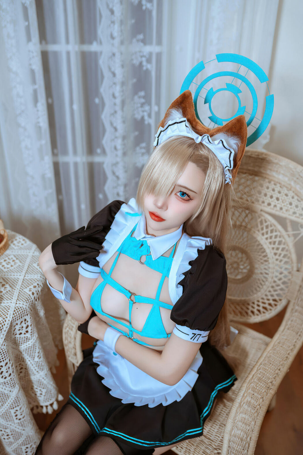 Coser@二佐Nisa – 蔚蓝档案 明日奈猫耳女仆 (40P)