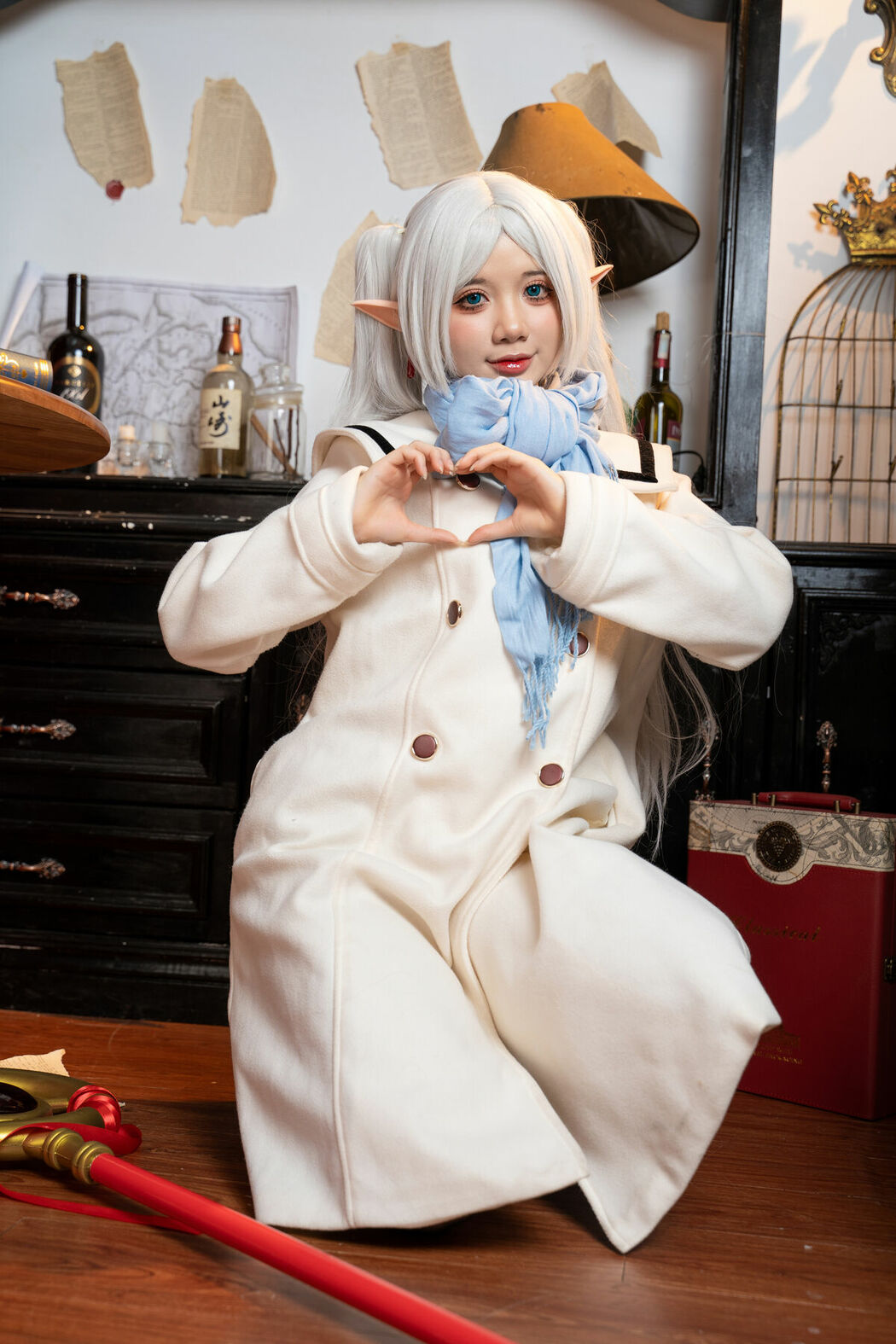 Coser@PoppaChan – Frieren Winter 芙莉莲&middot;黑丝短靴冬装 S (72P – 13V)