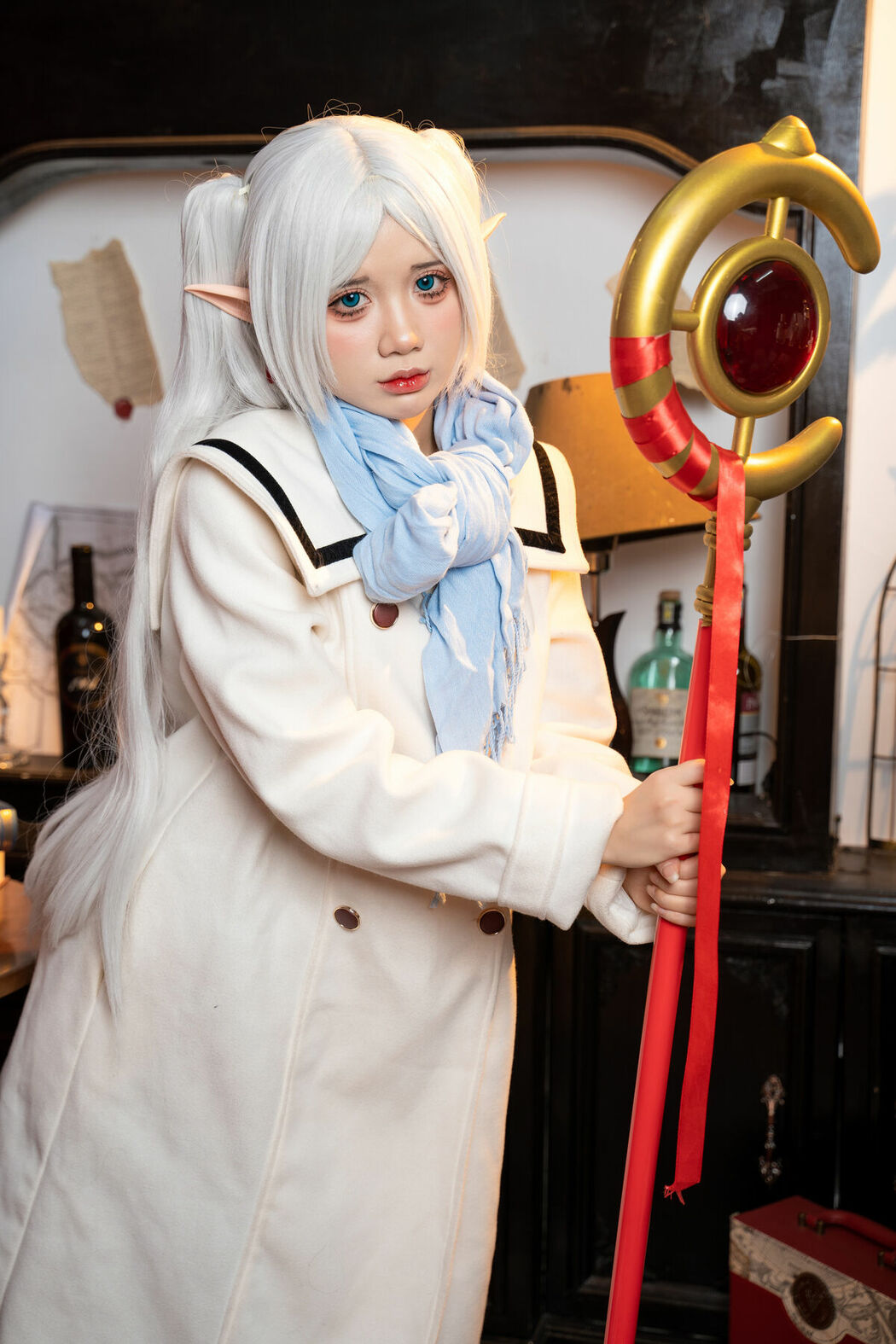 Coser@PoppaChan – Frieren Winter 芙莉莲&middot;黑丝短靴冬装 S (72P – 13V)