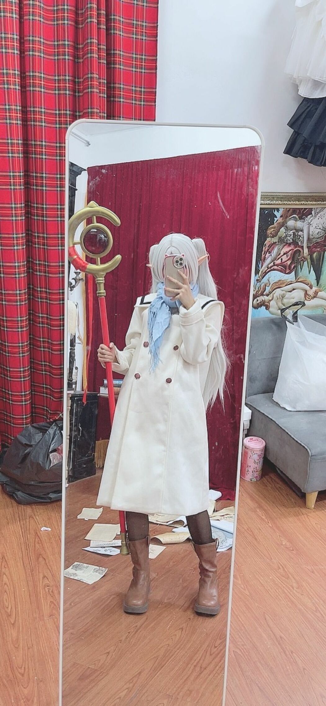 Coser@PoppaChan – Frieren Winter 芙莉莲&middot;黑丝短靴冬装 S (72P – 13V)