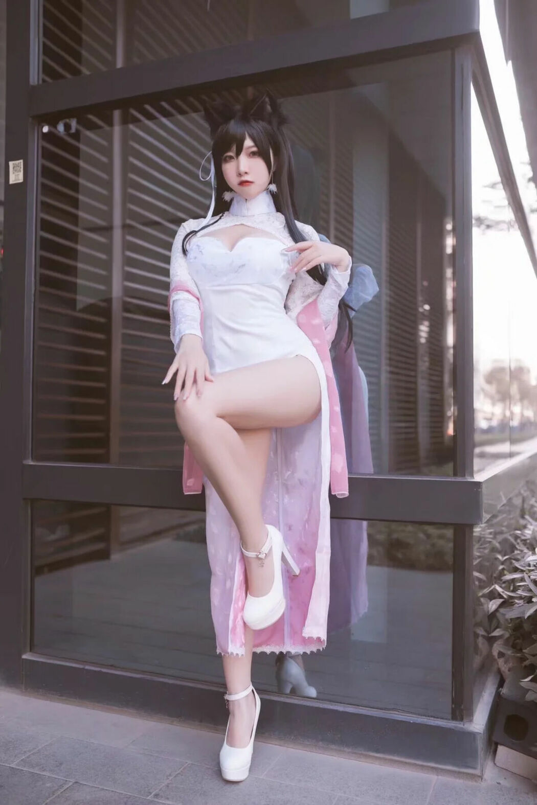 Coser@二佐Nisa – 碧蓝航线 爱宕旗袍 (19P)