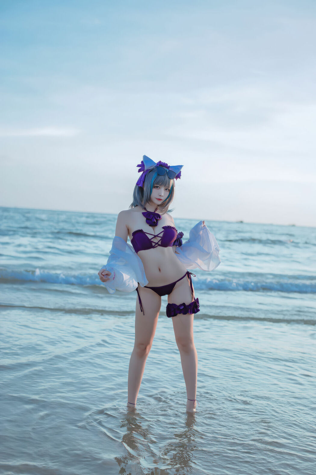 Coser@二佐Nisa – 碧蓝航线-柴郡泳装 (31P)