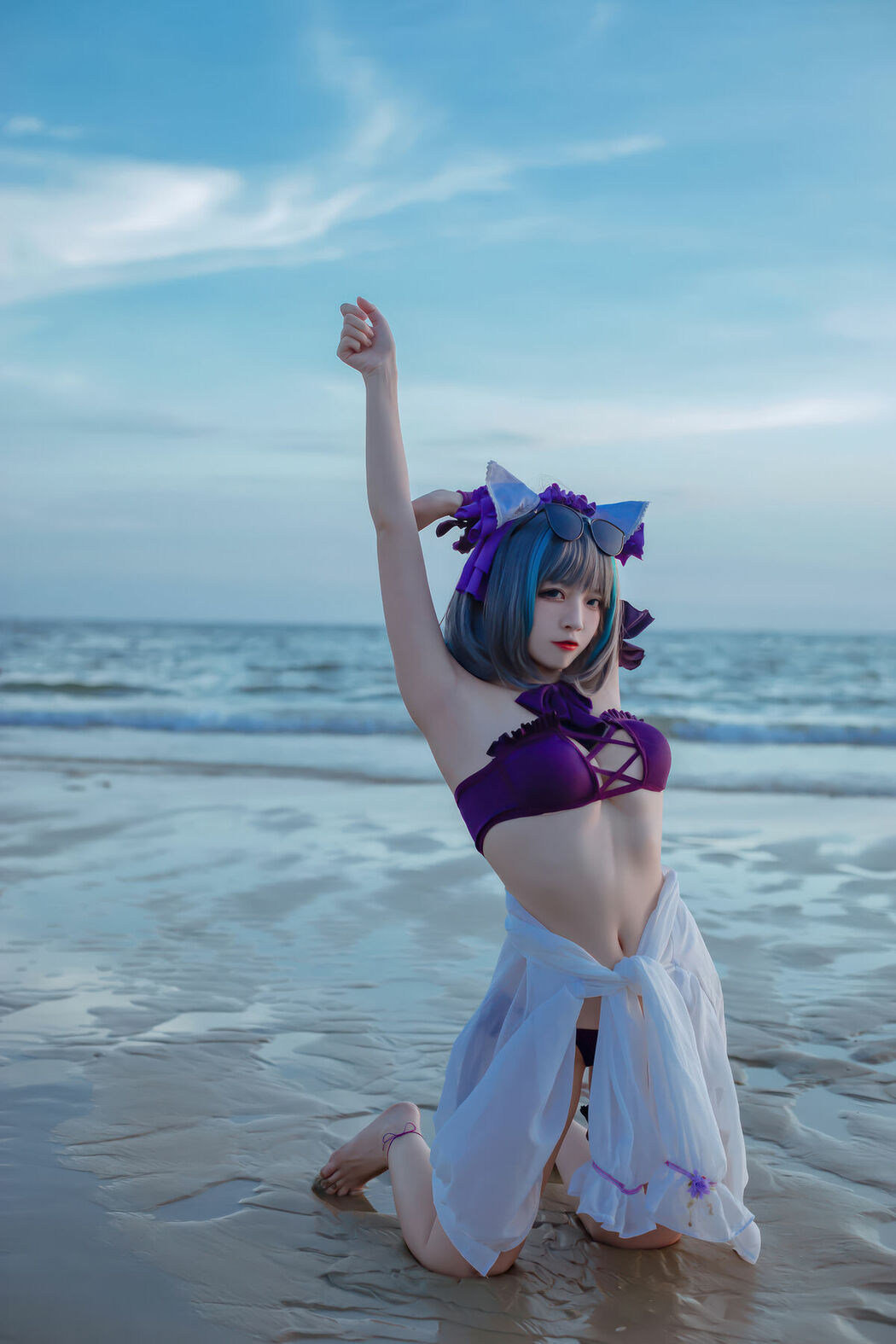 Coser@二佐Nisa – 碧蓝航线-柴郡泳装 (31P)