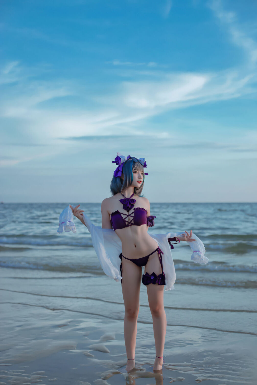 Coser@二佐Nisa – 碧蓝航线-柴郡泳装 (31P)