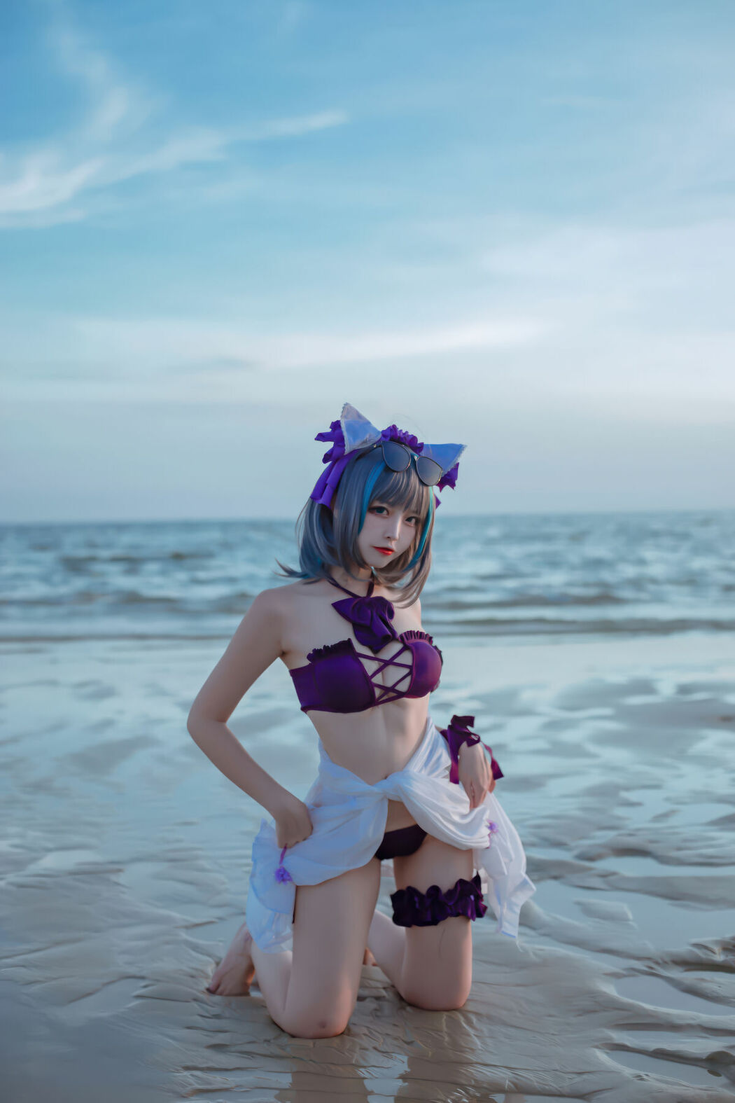 Coser@二佐Nisa – 碧蓝航线-柴郡泳装 (31P)