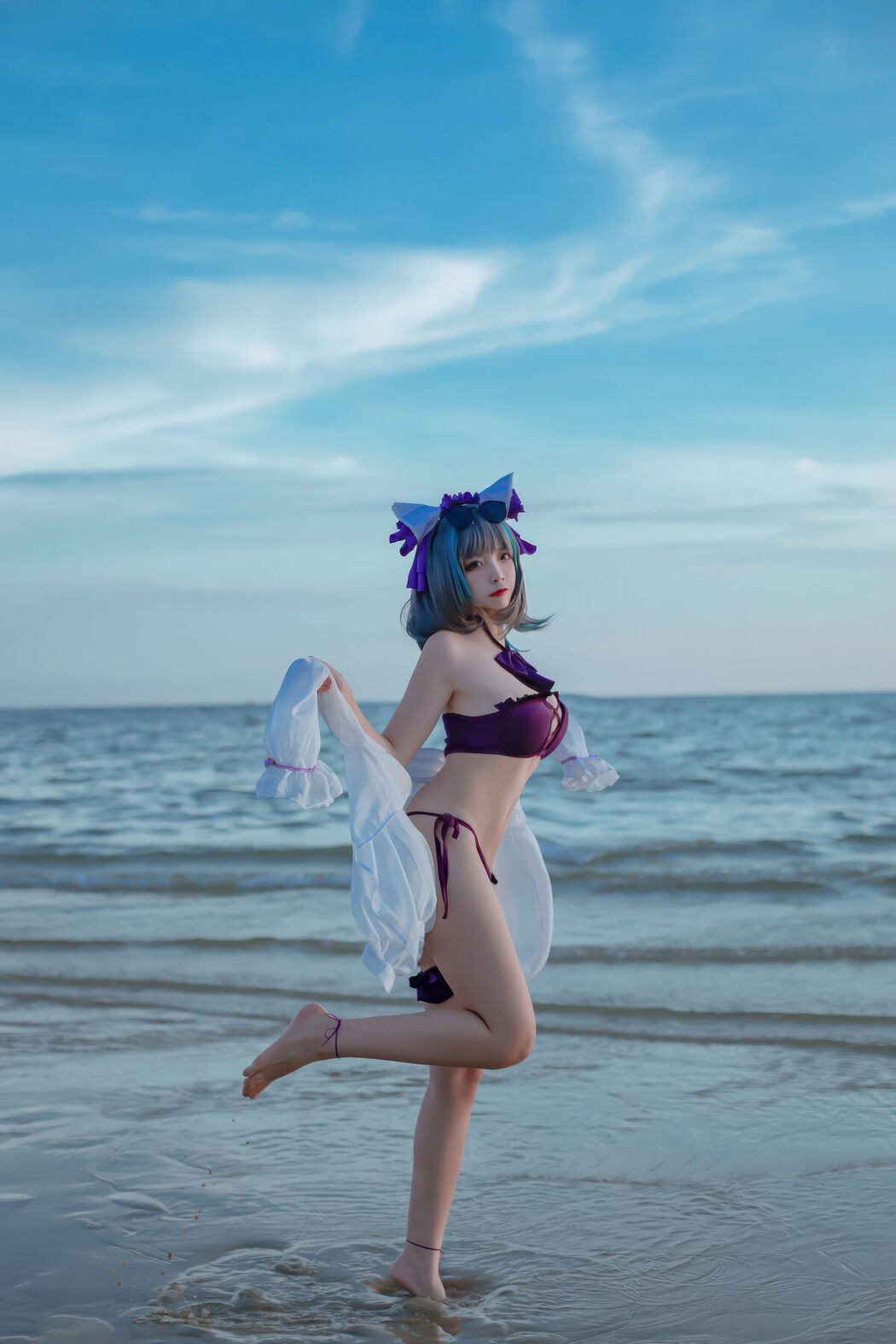 Coser@二佐Nisa – 碧蓝航线-柴郡泳装 (31P)