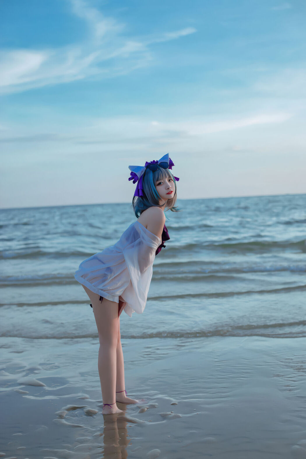 Coser@二佐Nisa – 碧蓝航线-柴郡泳装 (31P)