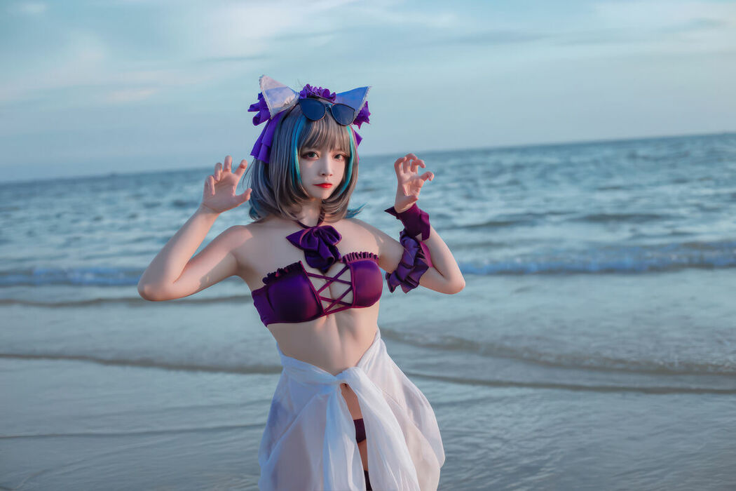 Coser@二佐Nisa – 碧蓝航线-柴郡泳装 (31P)