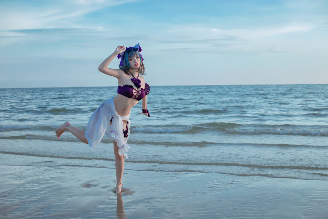 Coser@二佐Nisa – 碧蓝航线-柴郡泳装 (31P)