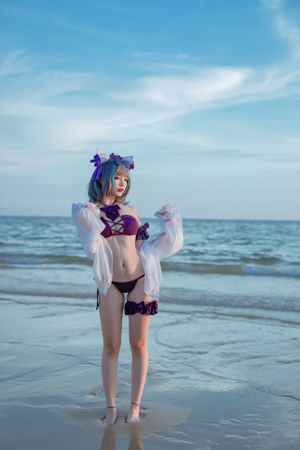 Coser@二佐Nisa – 碧蓝航线-柴郡泳装 (31P)