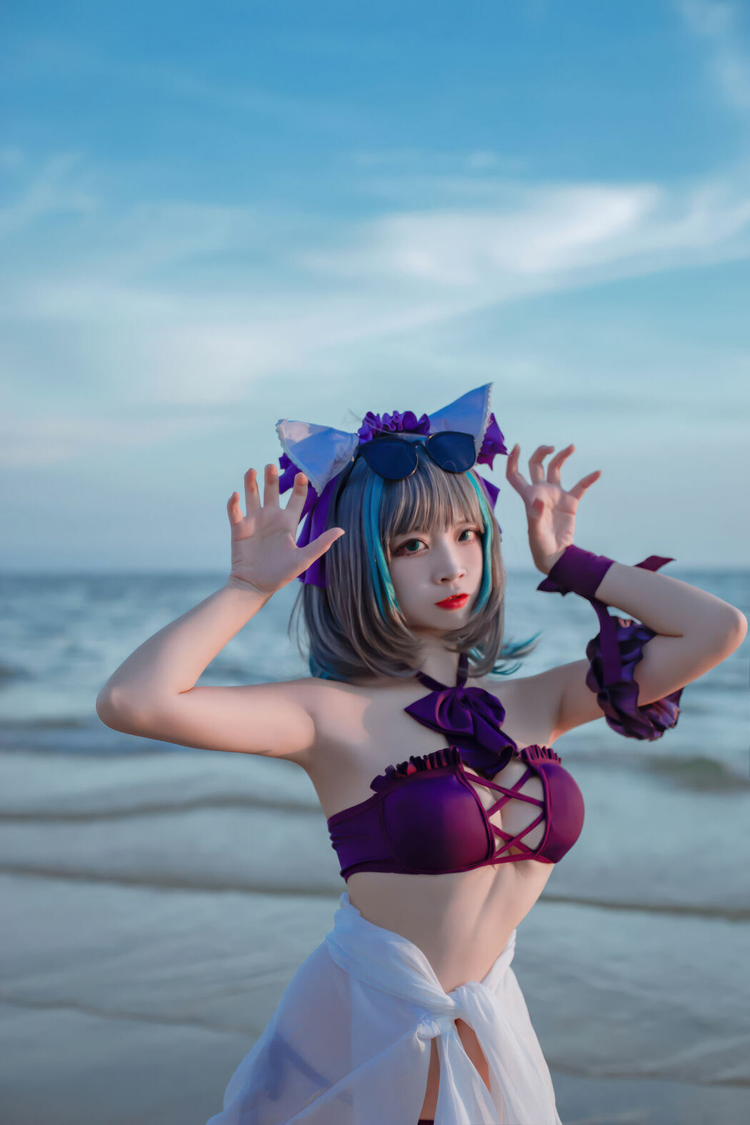 Coser@二佐Nisa – 碧蓝航线-柴郡泳装 (31P)