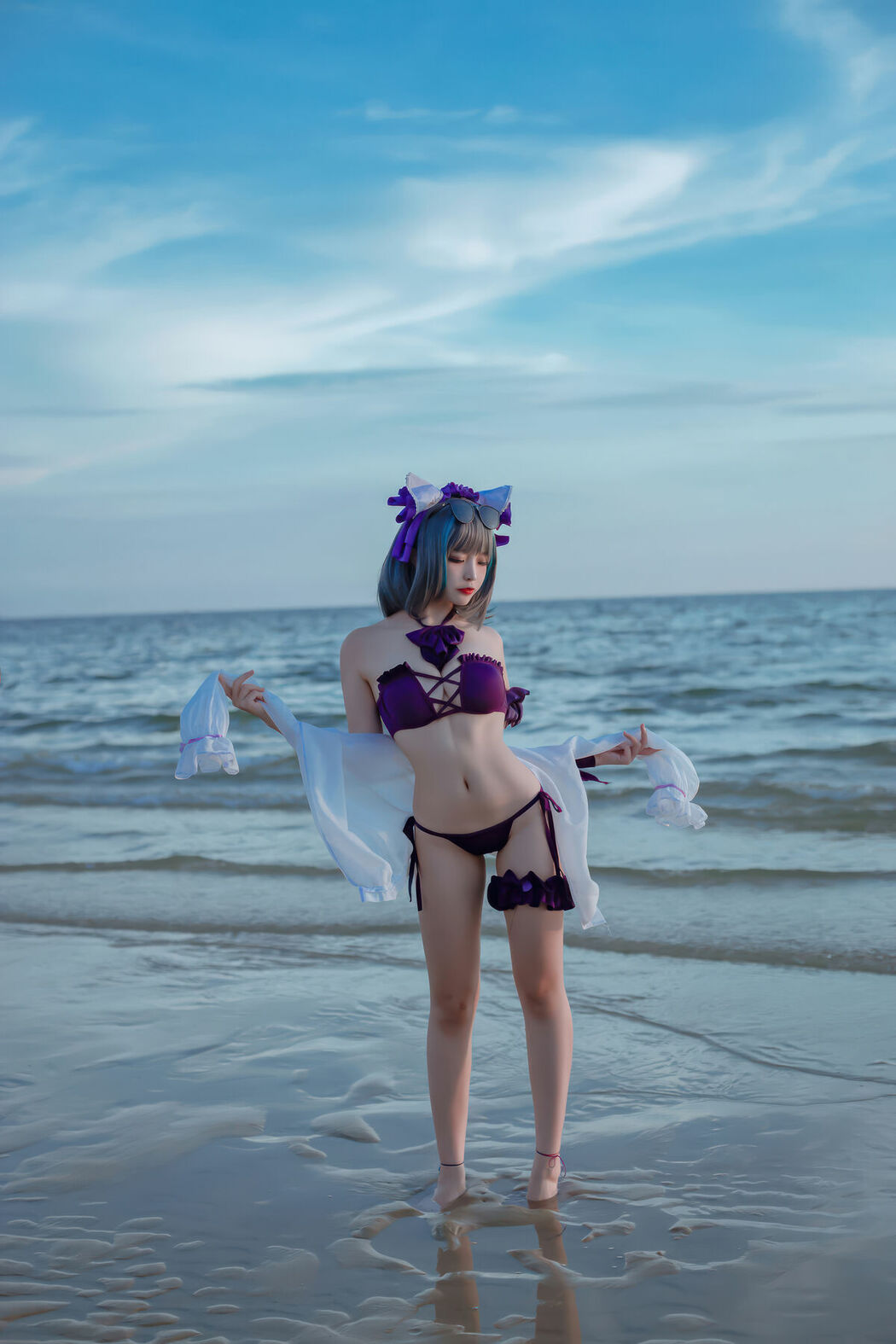 Coser@二佐Nisa – 碧蓝航线-柴郡泳装 (31P)