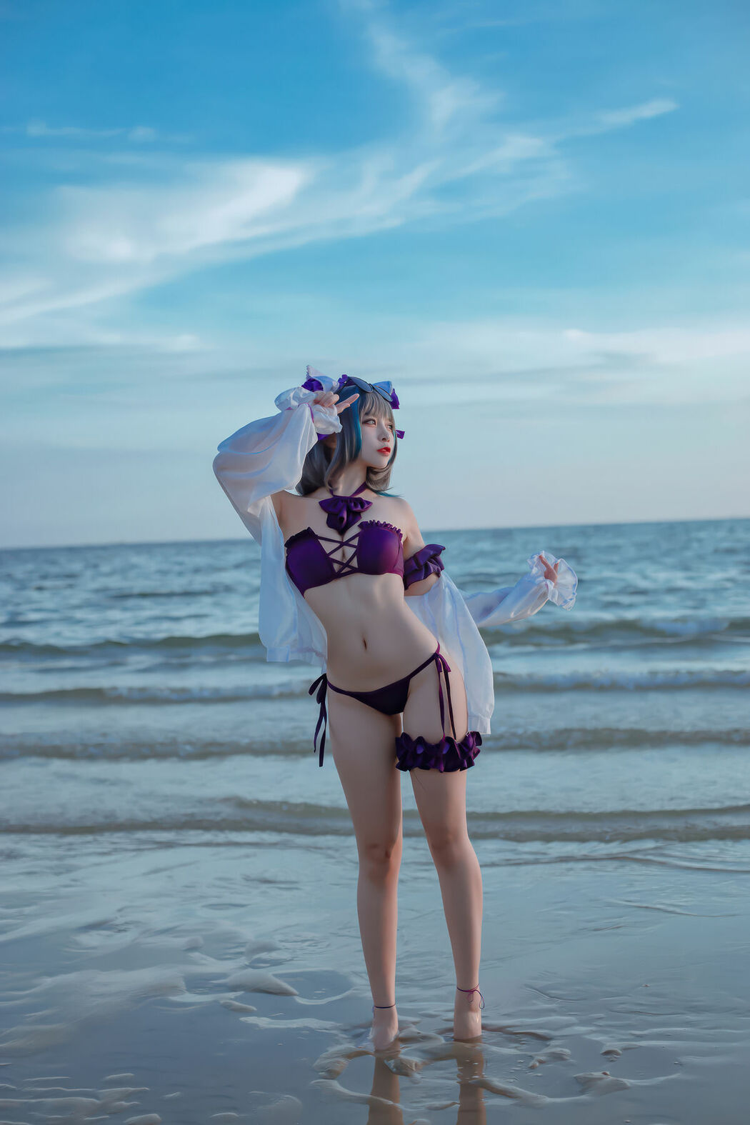 Coser@二佐Nisa – 碧蓝航线-柴郡泳装 (31P)