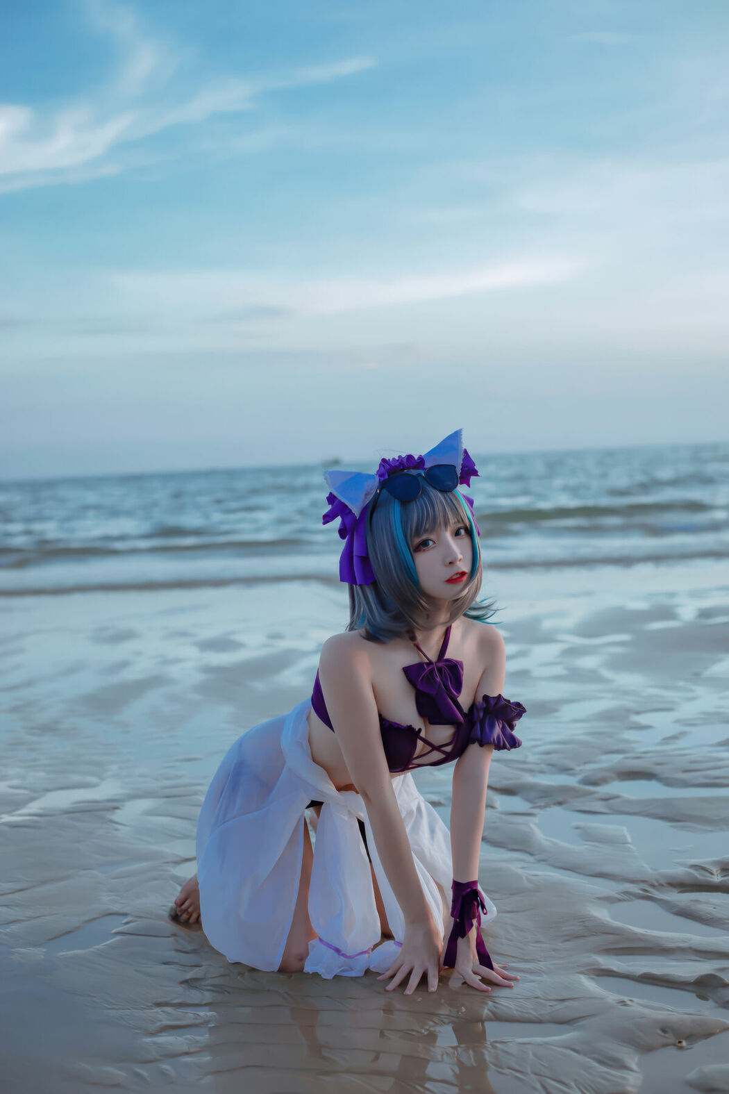 Coser@二佐Nisa – 碧蓝航线-柴郡泳装 (31P)