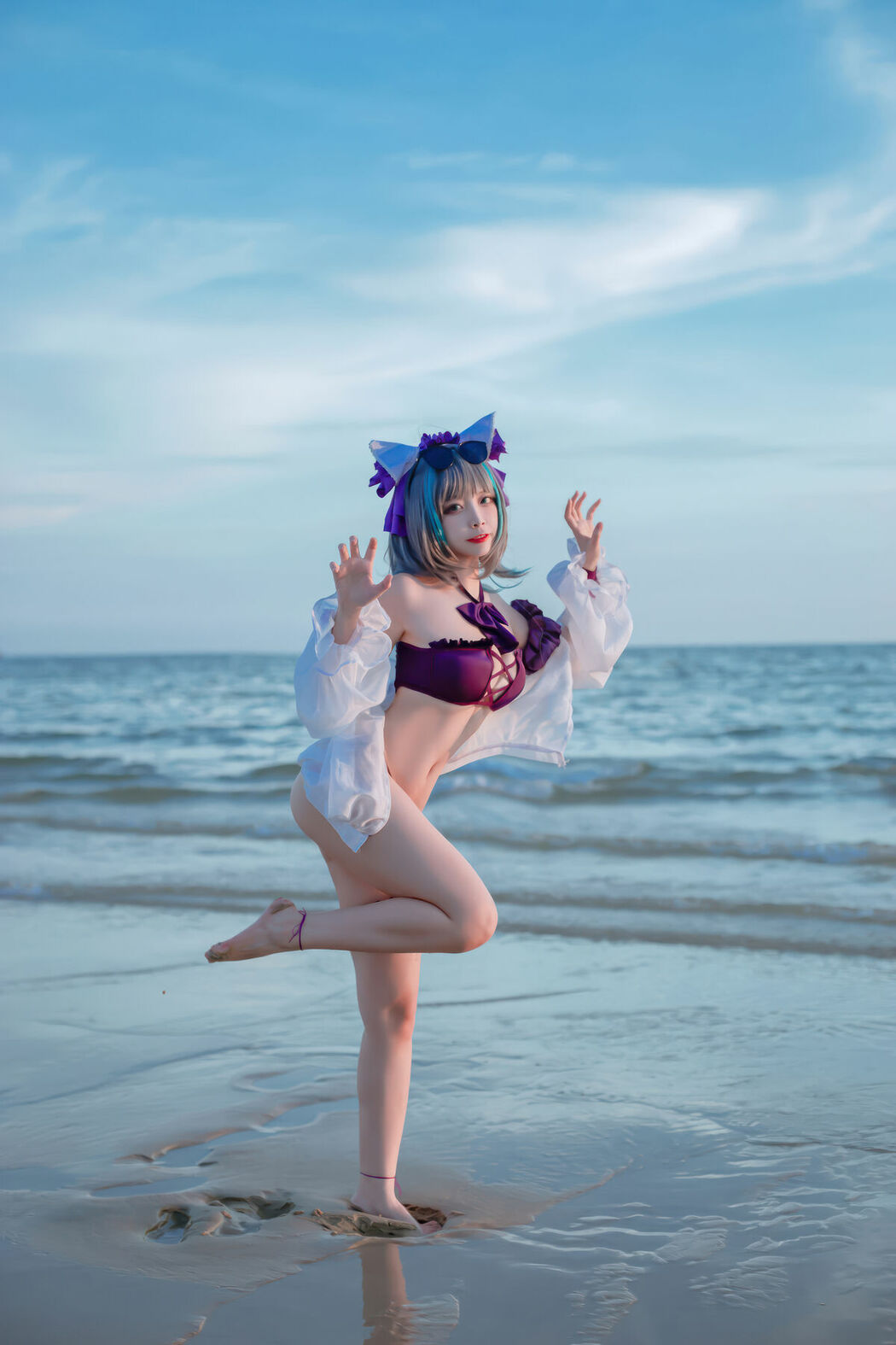 Coser@二佐Nisa – 碧蓝航线-柴郡泳装 (31P)